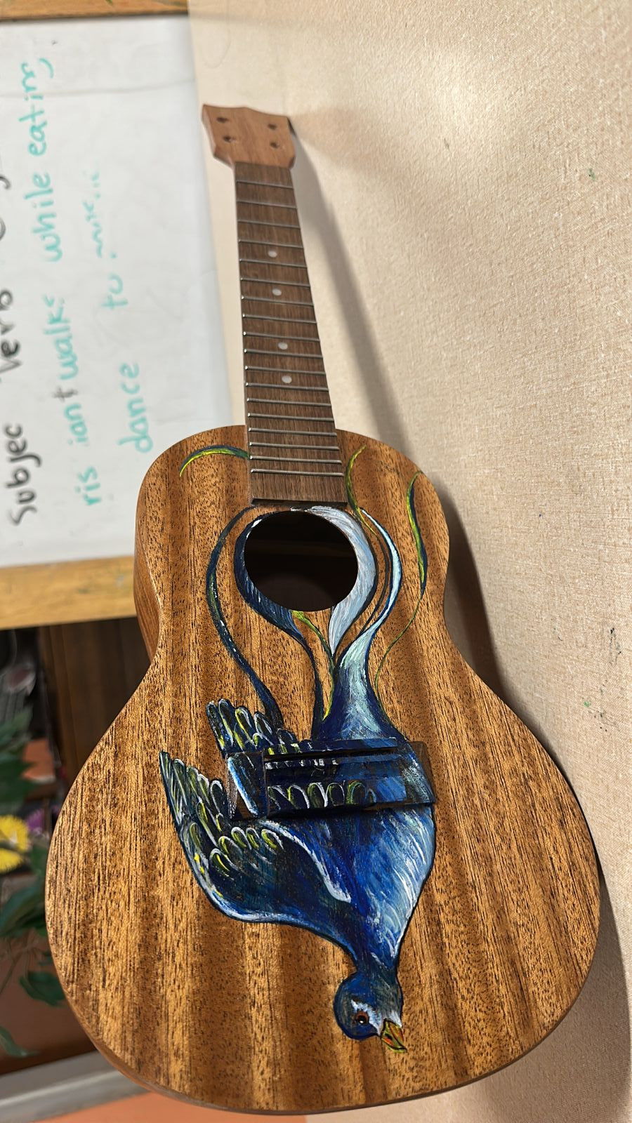 Handcrafted Tenor Ukulele with Beautiful Custom Artwork - Phoenix