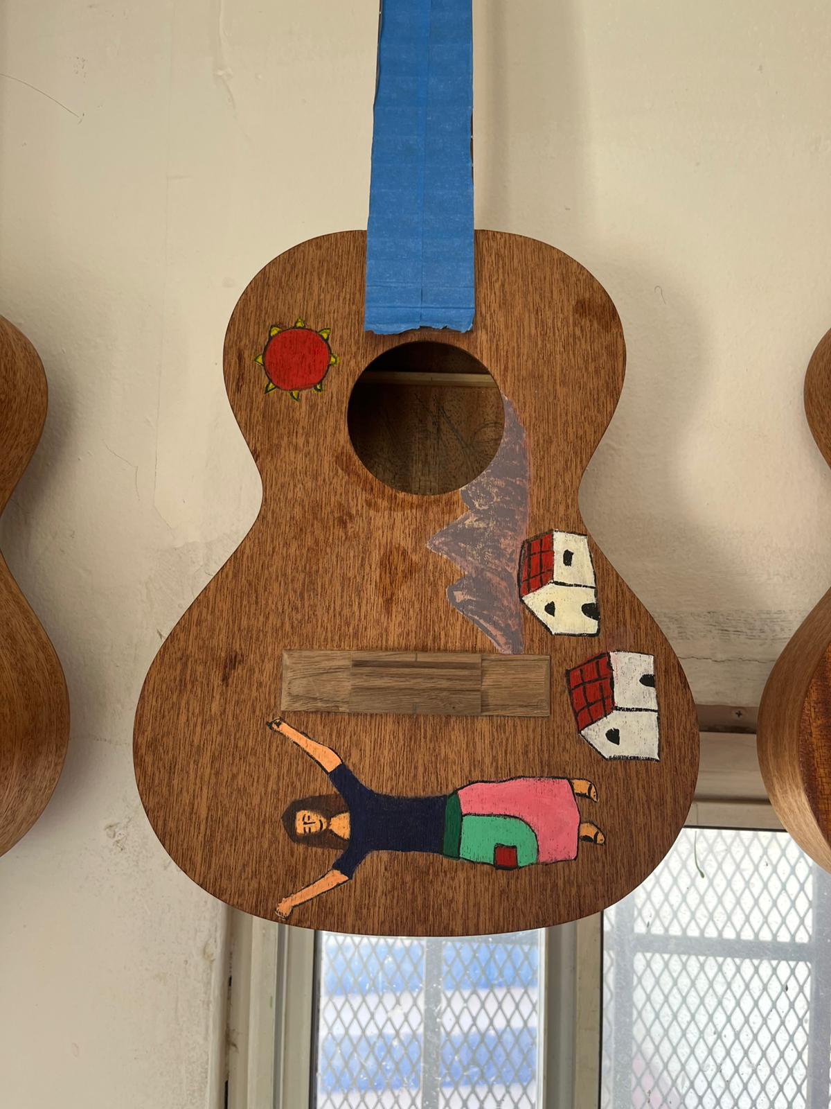 Handcrafted Tenor Ukulele with Beautiful Custom Artwork - Village