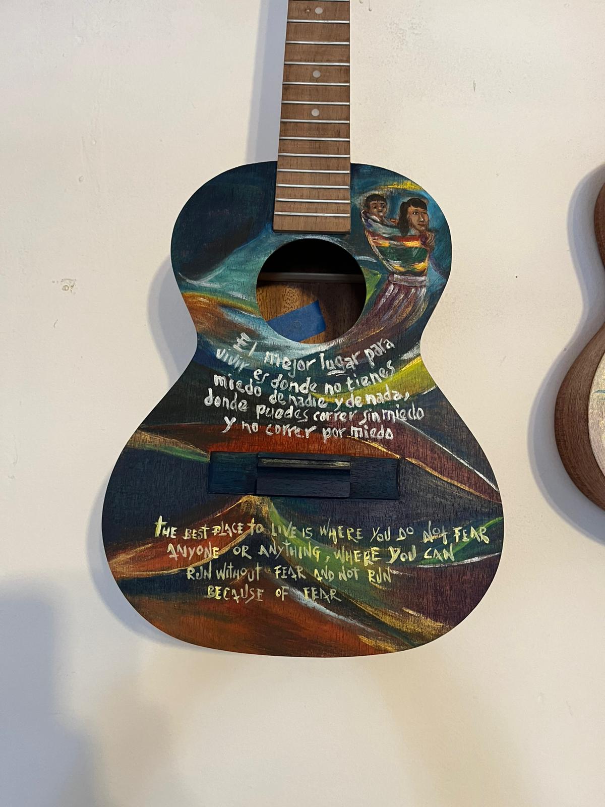 Handcrafted Tenor Ukulele with Beautiful Custom Artwork - Poetry