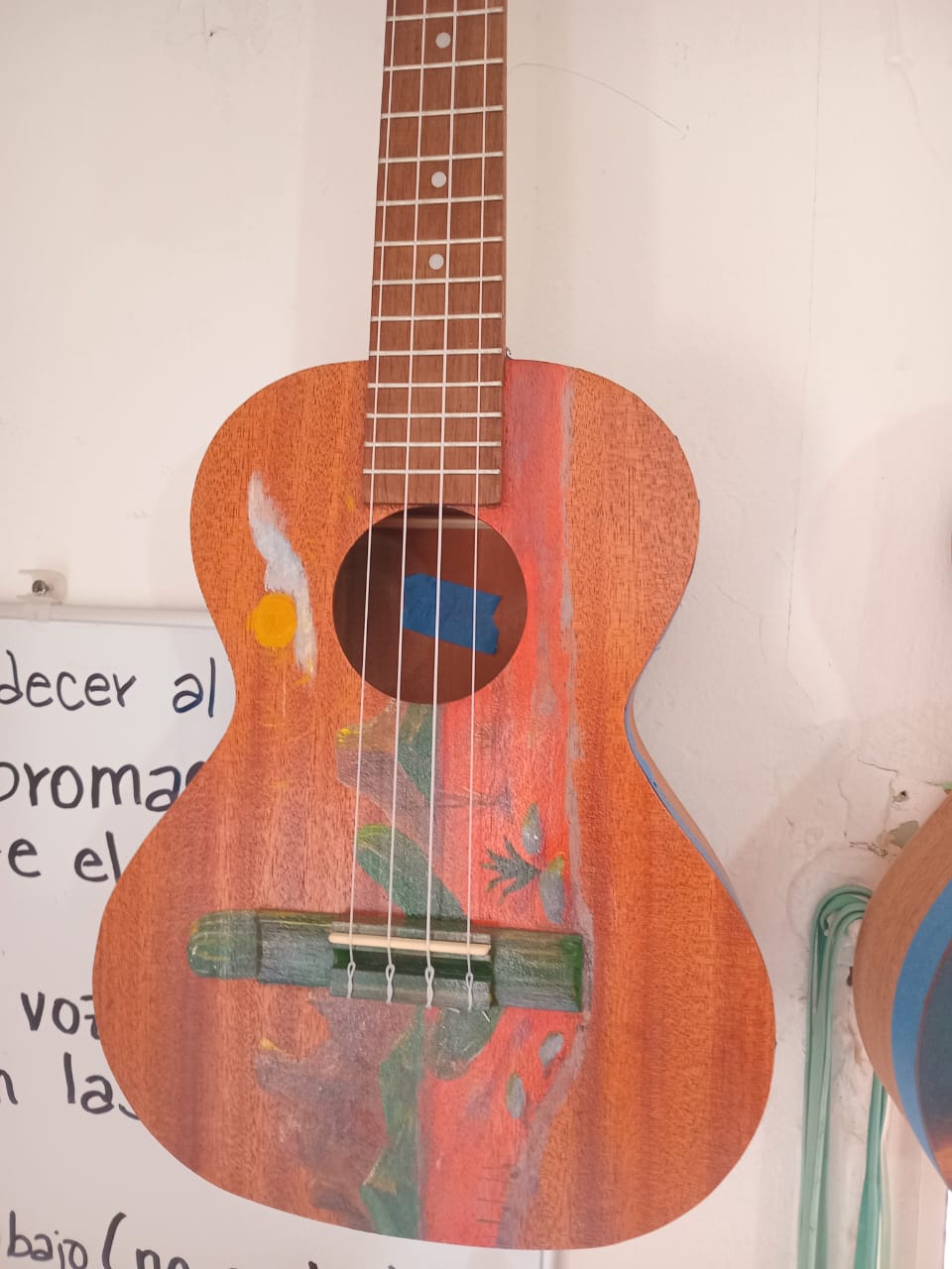 Handcrafted Tenor Ukulele with Beautiful Custom Artwork - Cactus