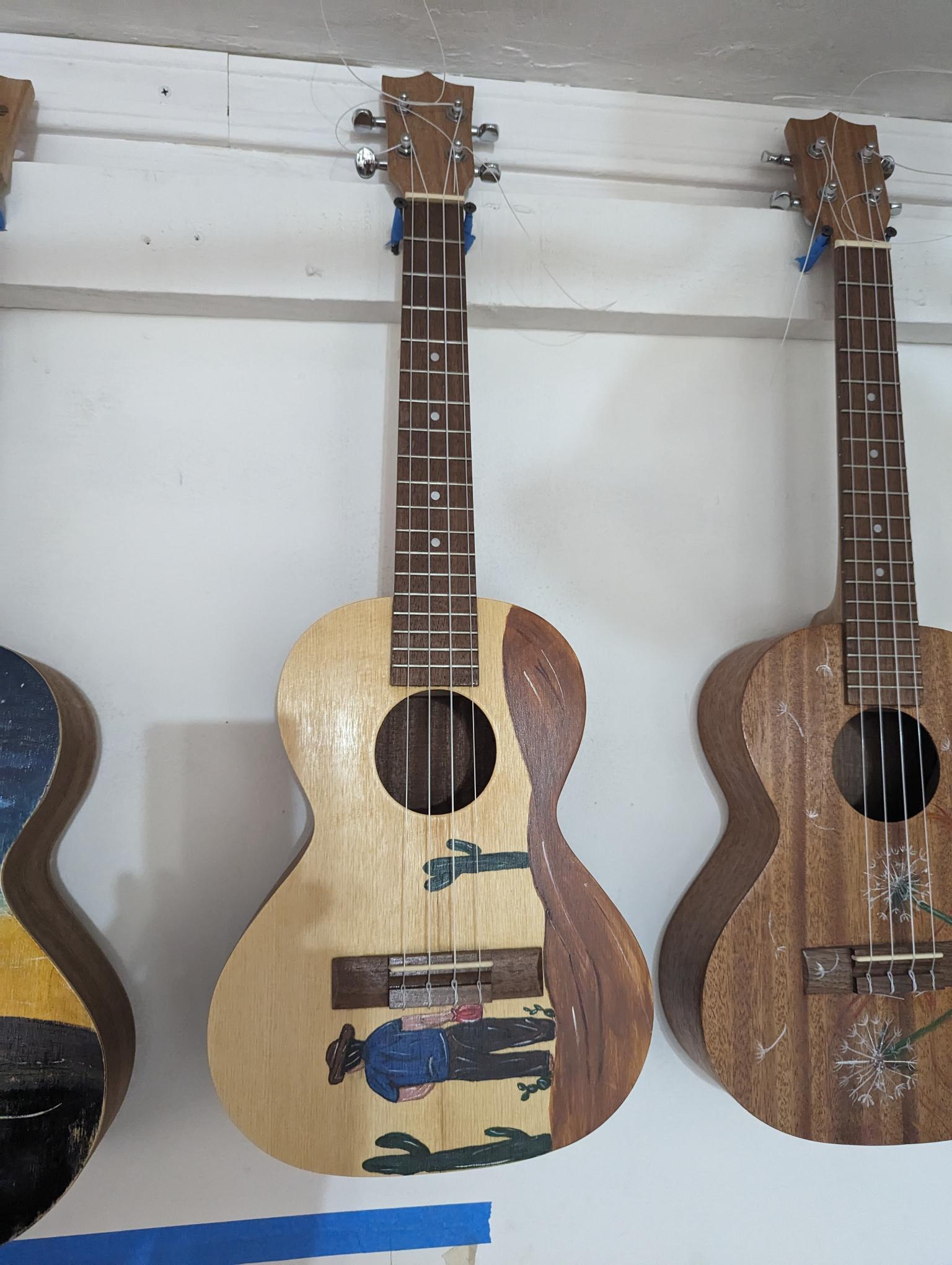Handcrafted Tenor Ukulele with Beautiful Custom Artwork - Farmer