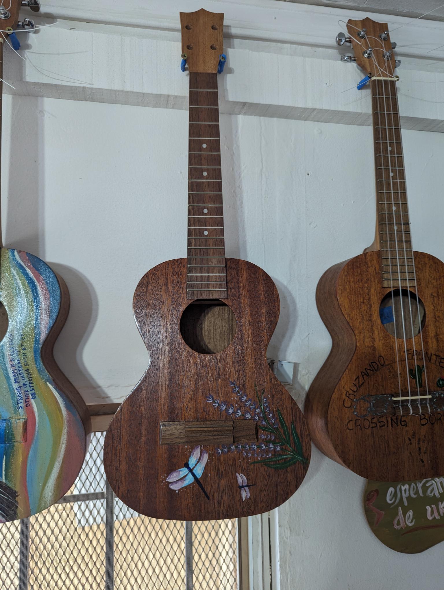 Handcrafted Tenor Ukulele with Beautiful Custom Artwork - Dragonfly
