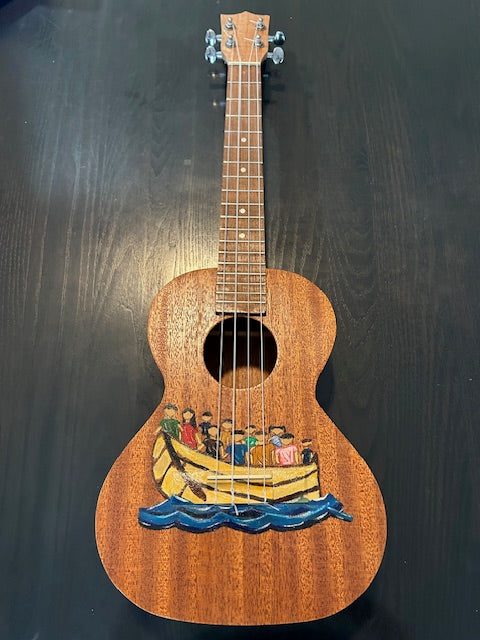 Handcrafted Tenor Ukulele with Beautiful Custom Artwork - Voyage